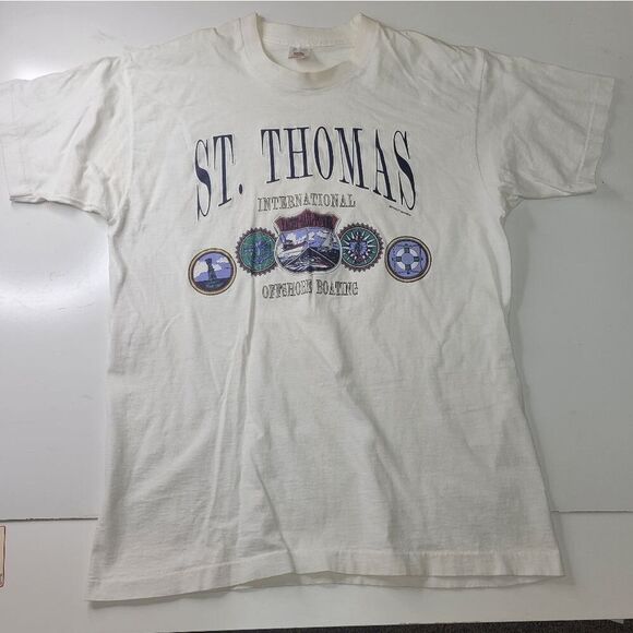 VTG STANLEY MICHAELS FOTL St Thomas Offshore Boating NAUTICAL VINTAGE TSHIRT XL
